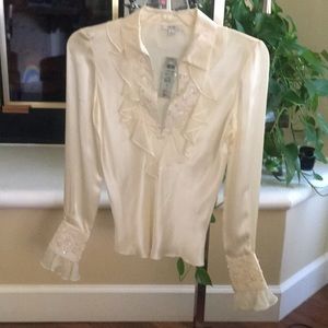 Silk blouse with glitz